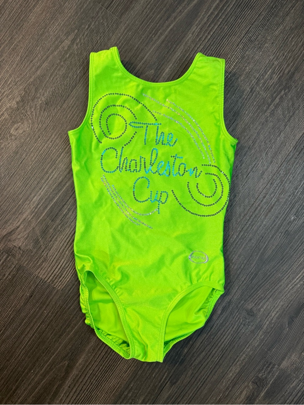 Neon Green 'The Charleston Cup' Kids One-Piece Leotard